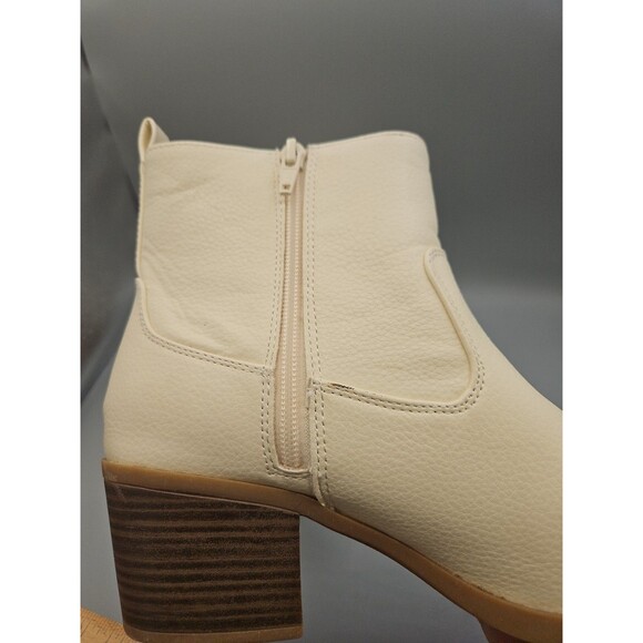Old Navy Western Ankle Bootie Women's Sz 9 Bone Zip Bourne Toe S/409439-00 - Picture 8 of 10